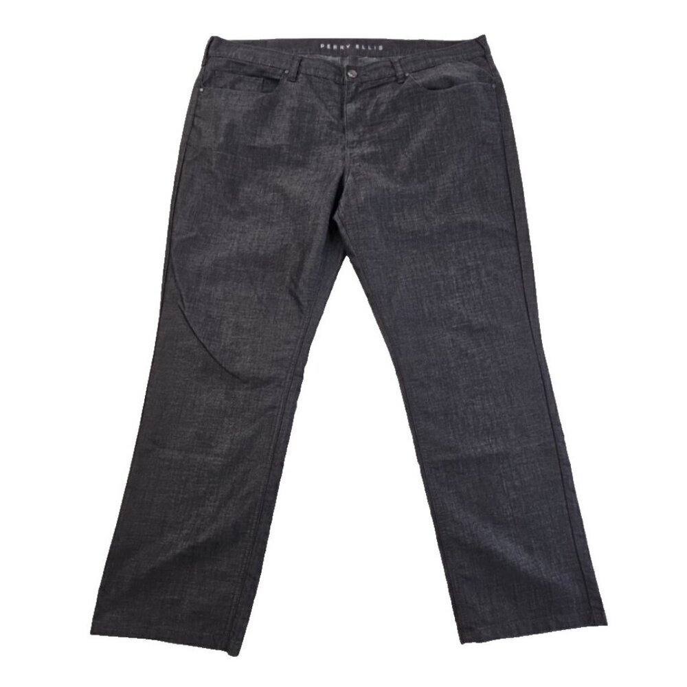 Perry Ellis Portfolio Men's 42x30 Grey Slim-Fit Stretch Pants Straight Leg‎ EUC